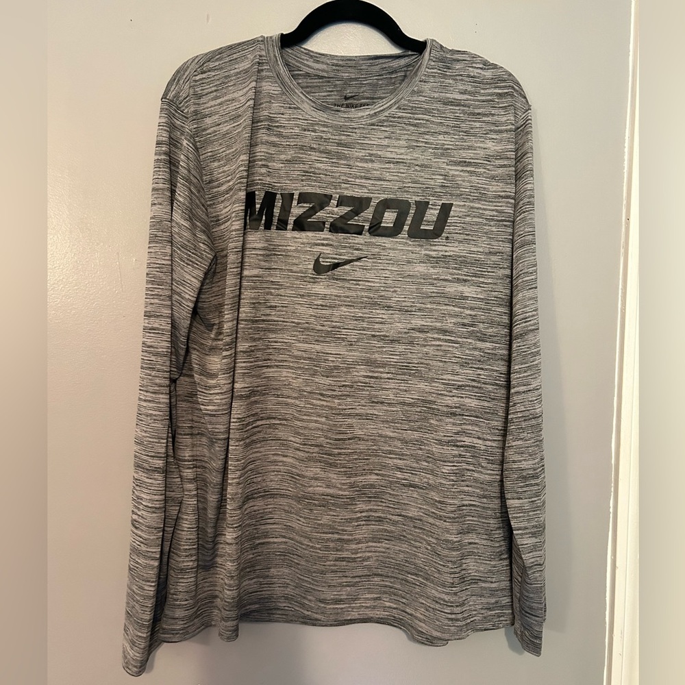 Nike Mizzou Gray Long Sleeve Shirt- XL